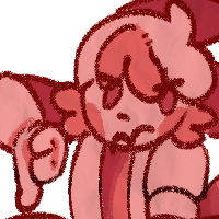 angy joel a drawing of joel smallishbeans in only red shades. he